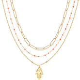 Stacked Layered Pendant Necklace